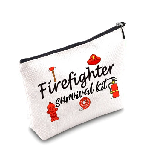TSOTMO Firefighter Makeup Bag Graduation Gift Firefighter survival kit Cosmetic Bags Fire Hero Gift