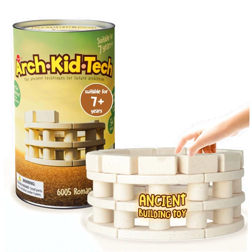 Taksa Toys Arch-Kid-Tech Roman Theater STEM Building Blocks Kit - 54-Piece Premium Educational Set for Kids Ages 7-10+ Years - Indoor Architectural Construction Games - Montessori Learning Toys