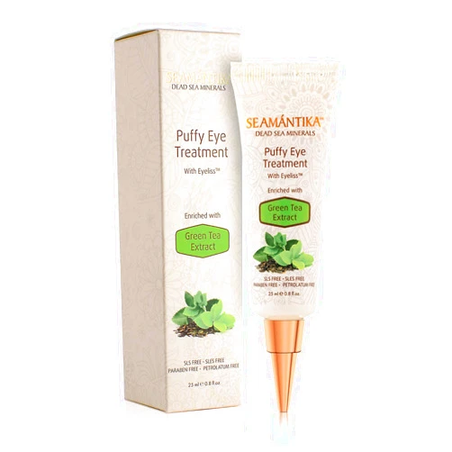 SEAMANTIKA Puffy Eye Treatment Instant results – Naturally Eliminate Wrinkles, Puffiness, Dark Circle and Bags in Minutes – Hydrating Eye Cream w/ Green Tea Extract, Dead Sea Minerals by SEAMANTIKA – .8 fl.oz.