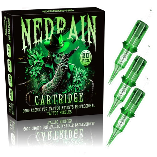 Nedpain 1203RL Tattoo Cartridge Needles 20Pcs #12 Standard 3 Round Liner with Membrane Safety Cartridges Disposable Tattoo Supplies for Wireless Tattoo Machine & Pro Tattoo Artists & Beginners
