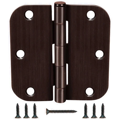 TDCHINGES 3 Pack 3 1/2 Inch Door Hinges Oil Rubbed Bronze 3.5 Inch Black Interior Hinge for Doors 5/8 Radius Corners 3 ½