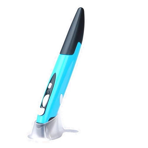 lychee Wireless Optical Pocket Pen Mouse, 2.4GHZ USB Wireless Optical Pen Mouse 800/1200/1600 DPI Adjustable Handwriting Mini Air Mouse Mice for PC Laptop Notebook Computer Mac (Blue)