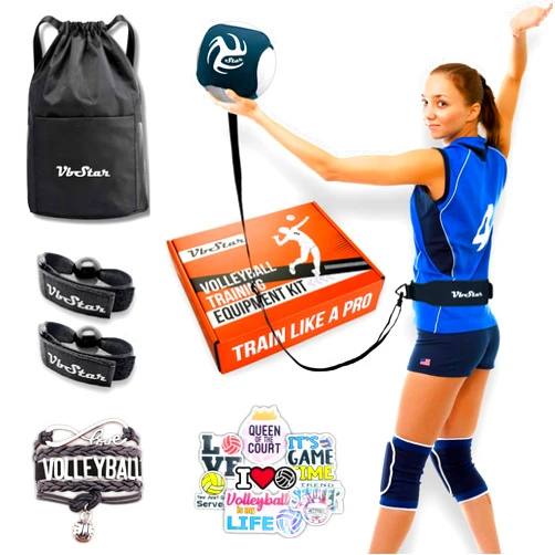 VbStar Volleyball Training Equipment Aid - Practice Your Serving, Setting & Spiking with Ease, Great Solo Serve & Spike Trainer for Beginners & Pro, Perfect Volleyball Gift