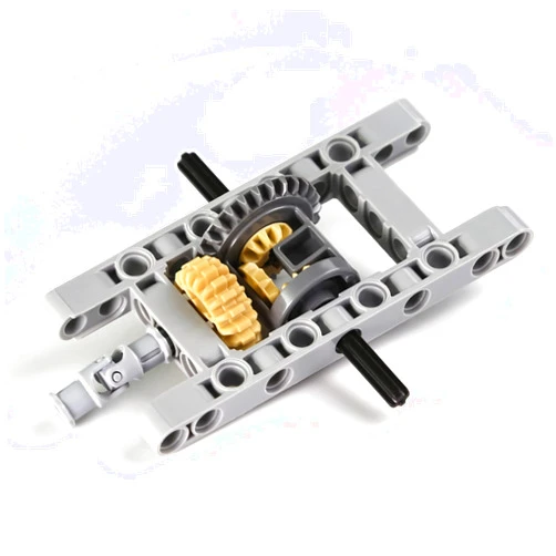 TEESE 10pcs Technic-Frame-Differential-Gear-Set with Universal-Joint-Axle, Compatible with Technic-Parts, for MOC Technic-Project-Bulk-Blocks(Random Color)
