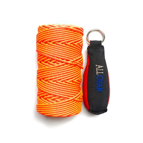 AllGear Throw Line and Weighted Bag Combo 1.88mm x 200' Target Line 10oz-14oz Bag (200, 16 oz)