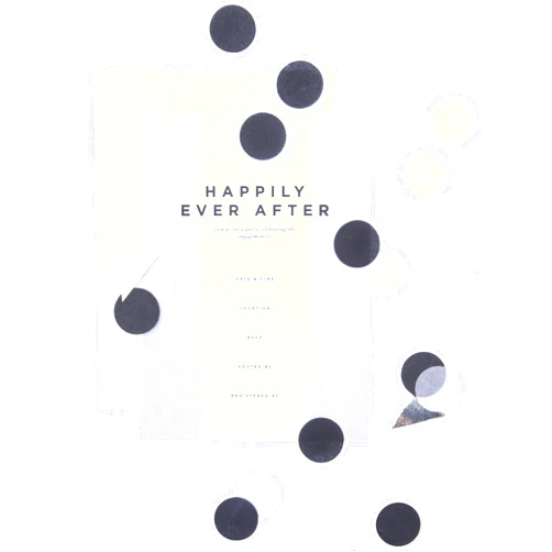 West Emory Emote Collection Happily Ever After Engagement Party Invitation Kit with Confetti, 12 5