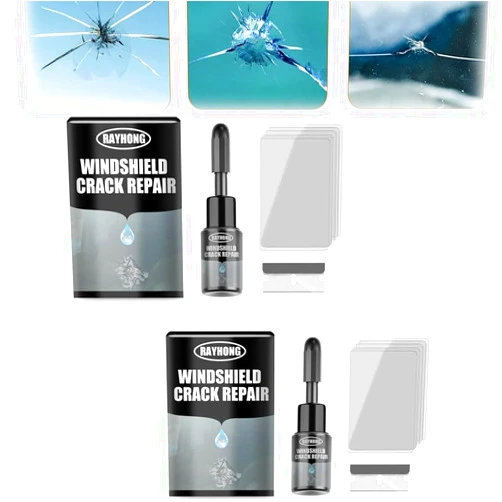 Generic Windshield Crack Repair Kit, Car Windshield Crack Repair Fluid, Glass Crack Repair Liquid, Windshield Repair Kit (2Pcs)