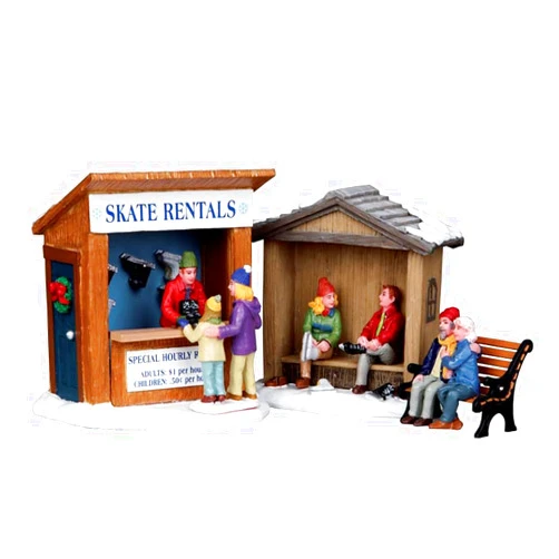 Lemax 03849 Christmas Village Accessory: Skate Rentals (Set of 3)