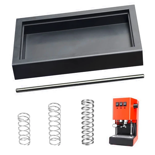 Ctuoptuo Low Profile Thin Drip Tray & 6 Bar 9 Bar 12 Bar OPV Spring Modification Kit & Long Stainless Steel Tube, Compatible with Gaggia Classic Pro Traditional Espresso Coffee Machine Parts
