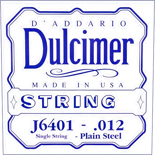 D'Addario J6401 Plain Steel Dulcimer Single String, .012