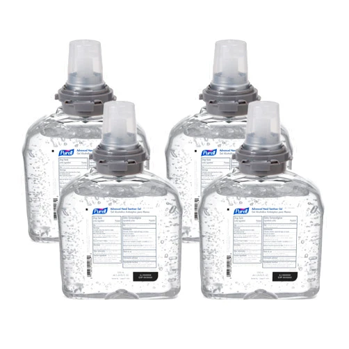 Purell Advanced Hand Sanitizer Gel, 1200 mL Sanitizer Refill TFX Touch-Free Dispenser (Pack of 4) - 5456-04