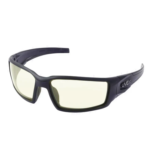 Uvex Honeywell Safety Products by Hypershock Safety Glasses, Black Frame with Amber Lens & Uvextreme Plus Anti-Fog Coating (S2942XP) 5.6 x 1.7 inch