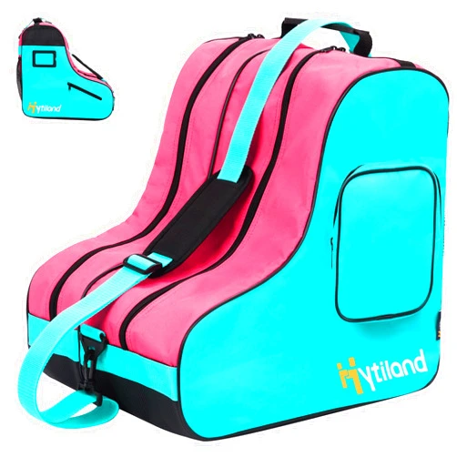 Hytiland Roller Skate Bag, Breathable Ice Skate Bag with Adjustable Shoulder Strap Large Capacity Skate bag Fit Inline Skates,Ice Skates, and Most Roller Skate Accessories for Kids and Adults