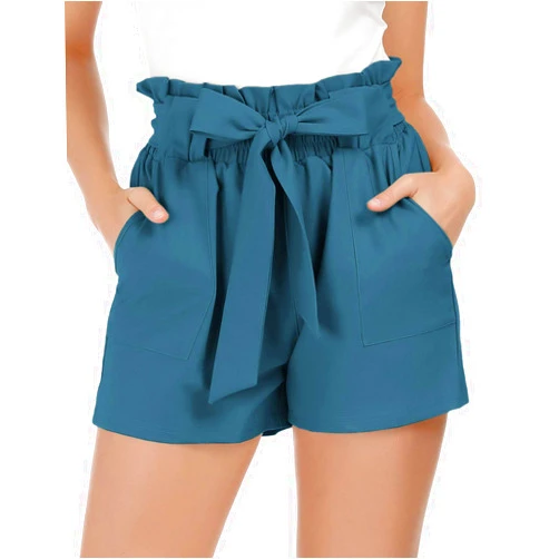 GRACE KARIN Women Summer Casual Shorts with Pockets Bowknot Tie Waist