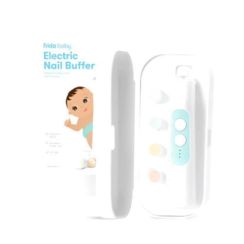Frida Baby Electric Nail Trimmer, Safe & Easy Electric Nail File, Baby Nail Clipper & Nail Trimmer Kit for Newborn, Toddler, or Children Fingernails & Toenails, 4 Buffer Pads, LED Light, Storage Case