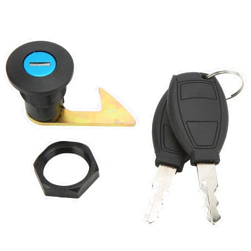 Qiilu Rear Storage Trunk Lock Qiilu Motorcycle Rear Trunk Lock丨Scooter Fitting Tail Lock Aluminum Plastic Universal for Electric Motorcycles Storage TrunkC Bent Hook Luggage and Accessories(#1)
