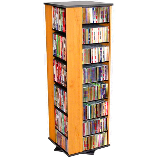 Venture Horizon Revolving Media Tower 900 Black with Oak Trim