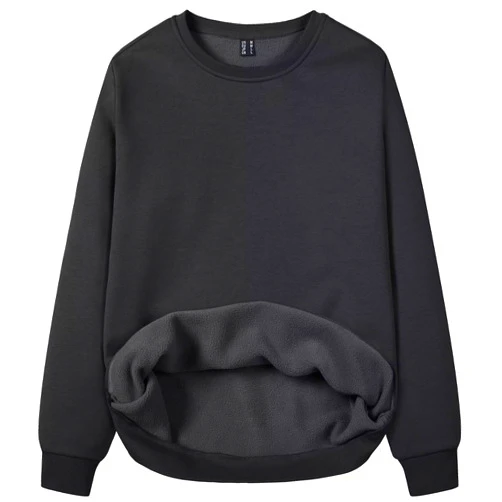 MAGCOMSEN Women's Fleece Lined Sweatshirt Crewneck Cotton Pullover Fall Casual Long Sleeve Warm Tops