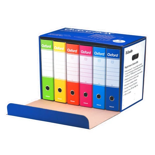 Esselte A4 Oxford Box Lever Arch Files, Multi Coloured, 390785110