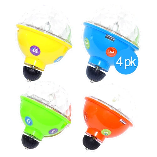Izzy 'n' Dizzy Izzy ‘n’ Dizzy Light Up Dreidel - 4 Pack - Bulb Flashes as it Spins - Flashing Dreidels for Chanukah - Chanukah Toys & Games & Hanukkah Gifts for Kids