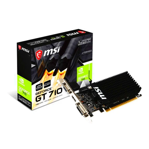 MSI GAMING GeForce GT 710 1GB GDRR3 64-bit HDCP Support DirectX 12 OpenGL 4.5 Heat Sink Low Profile Graphics Card (GT 710 1GD3H LP)