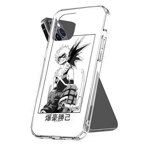 Generic Phone Case Katsuki Cover Bakugo Protect Accessories Shockproof TPU Compatible with iPhone 15 14 Pro Max 13 12 11 X Xs Xr 8 7 6 6s Mini Plus Transparent
