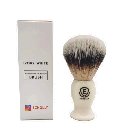 ECHOLLY Premium Shaving Brushes for men by Echolly-NO Shedding Bristle Shave Brushes for Men-Smooth Acrylic Handle Legacy Shave Brush-Rich and Fast Lather Shaving Cream Brush Dad Gifts for Fathers Day