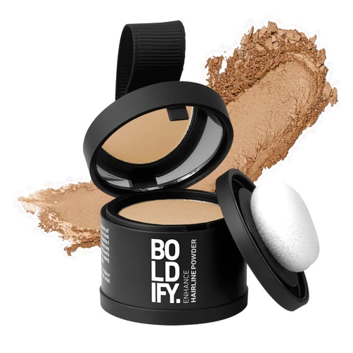 BOLDIFY Hairline Powder - Root Touch Up Hair Color for Gray Coverage - Bald Spot Concealing Hair Powder for Women & Men - 48-Hour Stain-Proof - Medium Blonde
