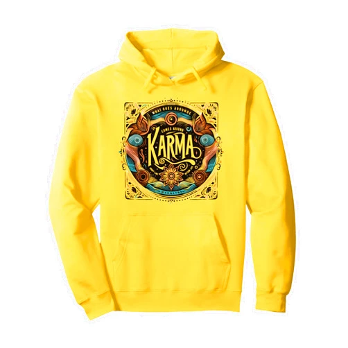 IMMY Inspirational Karma Quote Tee – Positive Energy Tee.Karma Pullover Hoodie