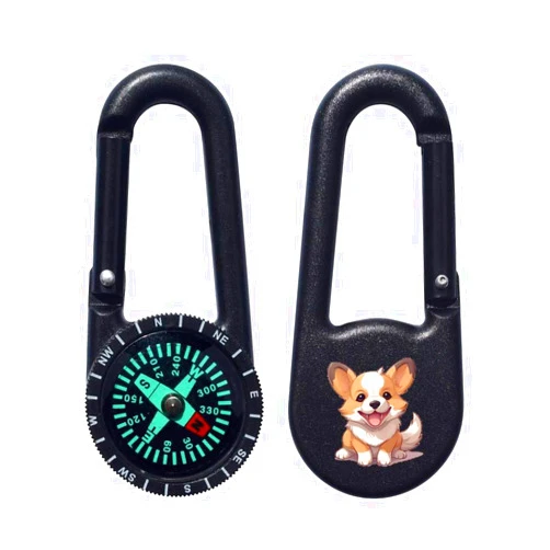 Azeeda 'Weish Corgi' Compass Keyring (KC00028130)