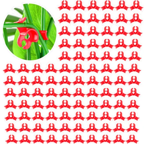 Framendino, 100 Pack Plant Training Clips 90 Degree Bender Low Stress Branch Trainer Stem Benders for Flowers Vegetables