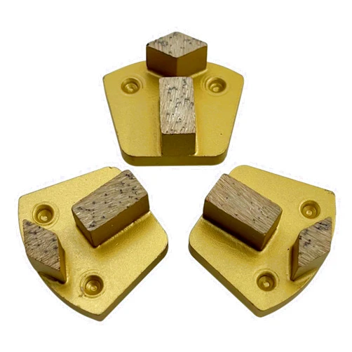EDiamondTools Diamond Grinding Discs for Werkmaster Floor Grinders, 2 Segments, Set of 3, Soft Bond, 18/20 Grit