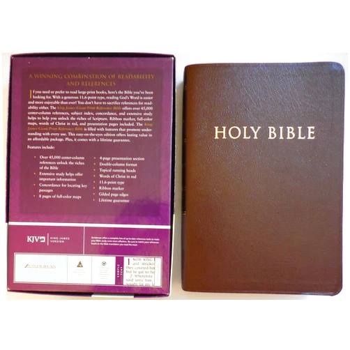 By Zondervan (Author) KJV, Reference Bible, Giant Print, Bonded Leather, Burgundy, Red Letter Edition