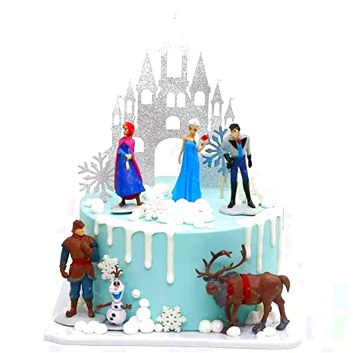Feipai Frozen cake topper Figures Set 6Pcs Frozen cake decorations for Frozen party supplier birthday