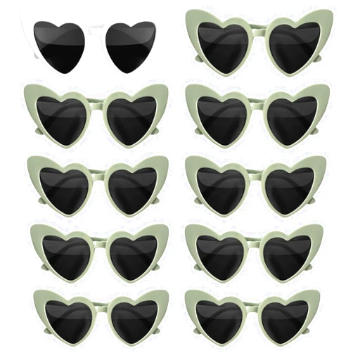 Pibupibu 10 Pack Heart Shaped Sunglasses Bachelorette Party Favors for Women Bride Tribe Glasses Bride Shower Gift
