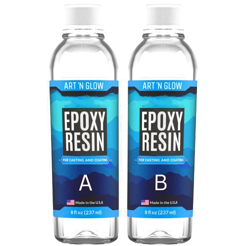 Art 'N Glow Epoxy Resin for Crystal Clear Casting & Coating – 16 oz Kit – Bubble Free, Non-Yellowing, Two Part, Self-Leveling Art Resin – Great for Tumblers, Jewelry, Molds, Table Top, & Crafts – Made in USA