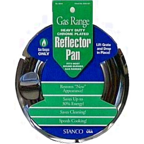 Stanco Metal Products Inc Stanco Range Reflector Pan Gas Chrome Plated Steel, Porcelain 7 In.