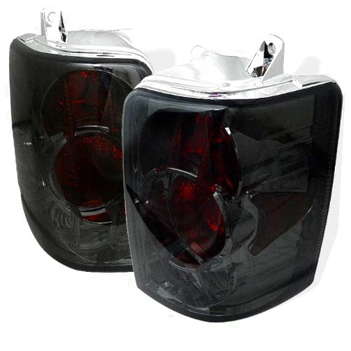 Xtune Aftermarket Replacement Euro Style Tail Light for Jeep Grand Cherokee 93-98 - Chrome Smoked