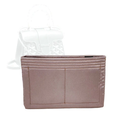 Zoomoni Silky Purse Organizer for Goyard Saigon Mini (Handmade/4 Color Options) [Silky Satin, Silk Liner, Insert, Shaper]