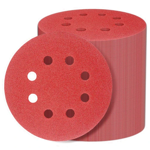 VFINE 100 PCS 5 Inch Sanding Disc 120 Grit, 8 Hole Sandpaper Hook and Loop Sanding Pads Round Orbital Sandpaper for Random Orbital Sander