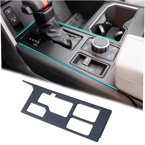 JDMCAR Central Control Gear Shift Panel Trim Cover Compatible with 2022 2023 2024 2025 Toyota Tundra/Sequoia Accessories, Gear Shift Control Anti-Scratch Panel Decorative Sticker -Matte Black