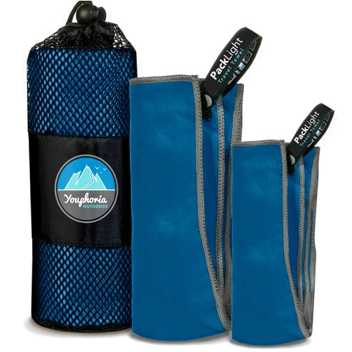 Youphoria Outdoors Traveling Fast Drying Lightweight Camping Towels - 3 Pack