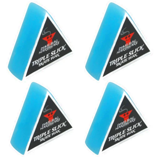 Dime Bag Hardware Triple Slick Skateboard Curb Wax 4 Pack of Scented Skate Wax