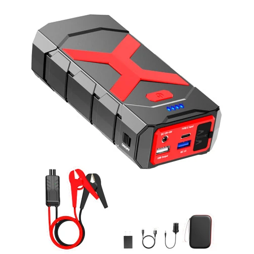 BooKoo Jump Starter 12V 2000A for Car/Boat/Lawnmower(8.0L Gas/6.5L Diesel Engine) Portable Booster Battery Pack with Jump Cables/Wall Charger/USB Cable
