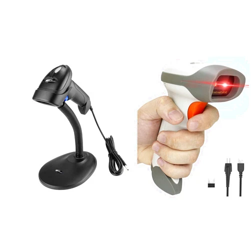 NetumScan Handheld USB 1D Barcode Scanner with Stand & Bluetooth Barcode Scanner, 3 in 1 Automatic Wireless Barcode Scanner CCD Bar Code Reader for Store, Warehouse POS, Computer, Tablet, iPhone, iPad, Android