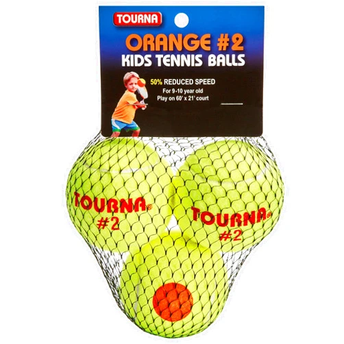 Tourna Orange Dot Low Compression Transition Tennis Balls
