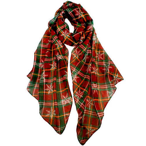 VIVIAN & VINCENT Holiday Gift Packed Soft Lightweight Sheer Fall Winter Christmas Scarf for Women Girls