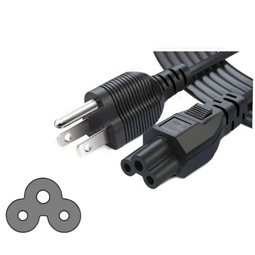 Chanzon UL Listed 3/6/10ft 3 Prong Mickey Mouse Universal AC Power Cord 3 Prong (NEMA 5-15P to IEC320C5) 7A 125V for LG TV Laptop Notebook