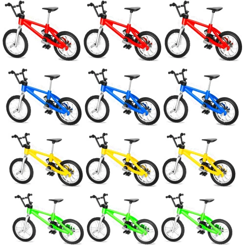 Gejoy 12 Pieces Finger Bikes Mini Extreme Sports Finger Bike Miniature Metal for Creative Game Favors Gifts