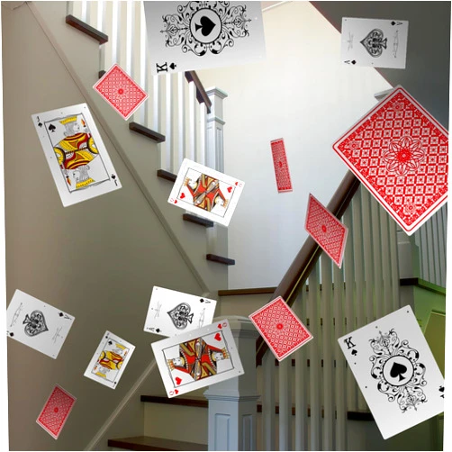 Soulchen 20 Pcs Wonderland Tea Party Decoration 30 x 20 cm Poker Cards Hanging Banner Wonderland Garland Baby Shower Decoration Background for Birthday Baby Shower Casino Poker Party Supplies